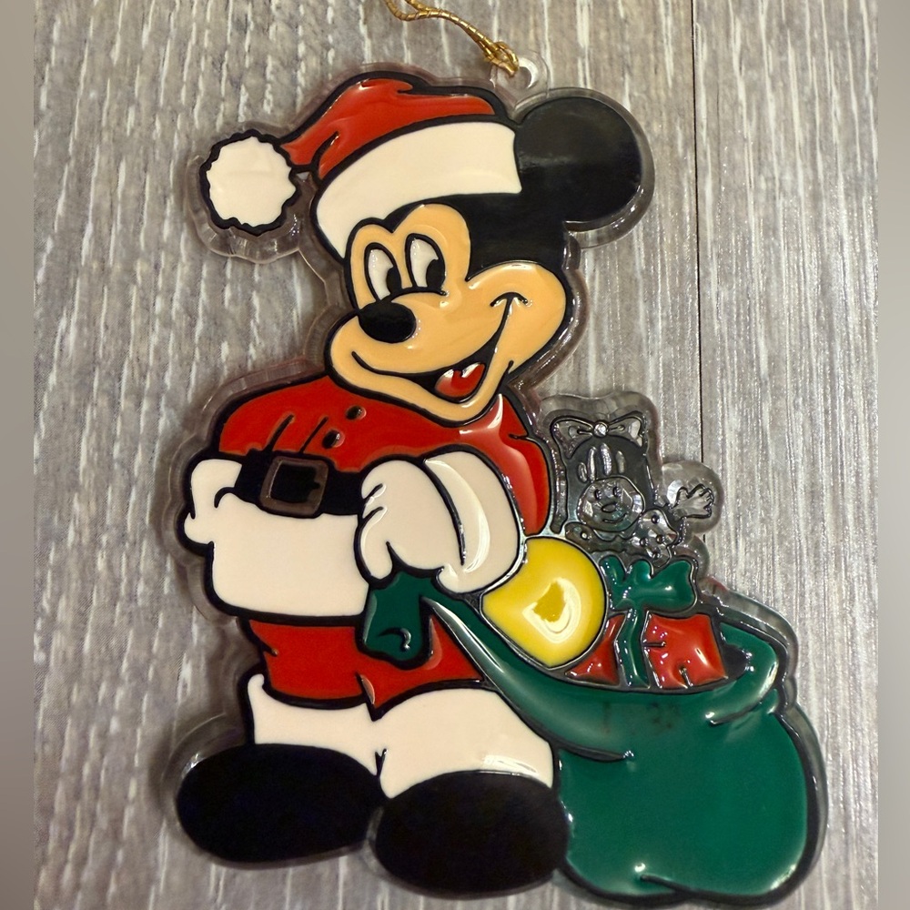Vintage acrylic Mickey Mouse Christmas tree ornaments